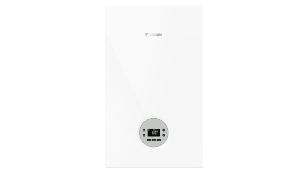 Vue de face d'un chaudière à gaz condensation.